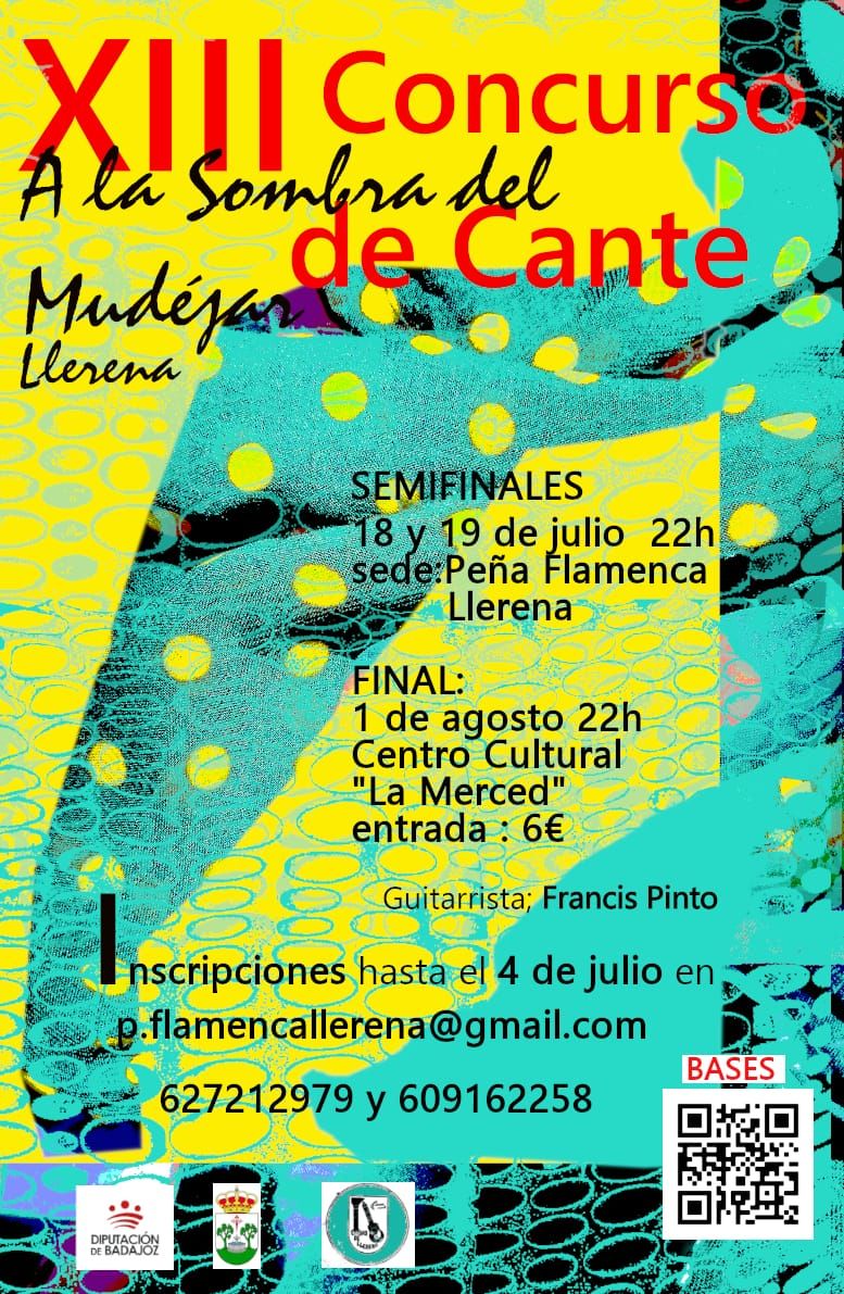 El concurso de flamenco ‘A la sombra del mudéjar’ abre su inscripción. Cante. Llerena. Extremadura.